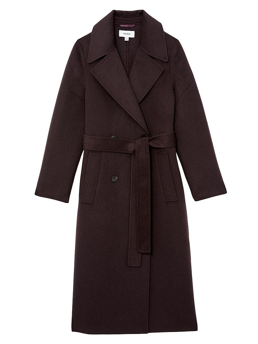 Women's Rene Wool-Blend Coat - Aubergine - Size 14