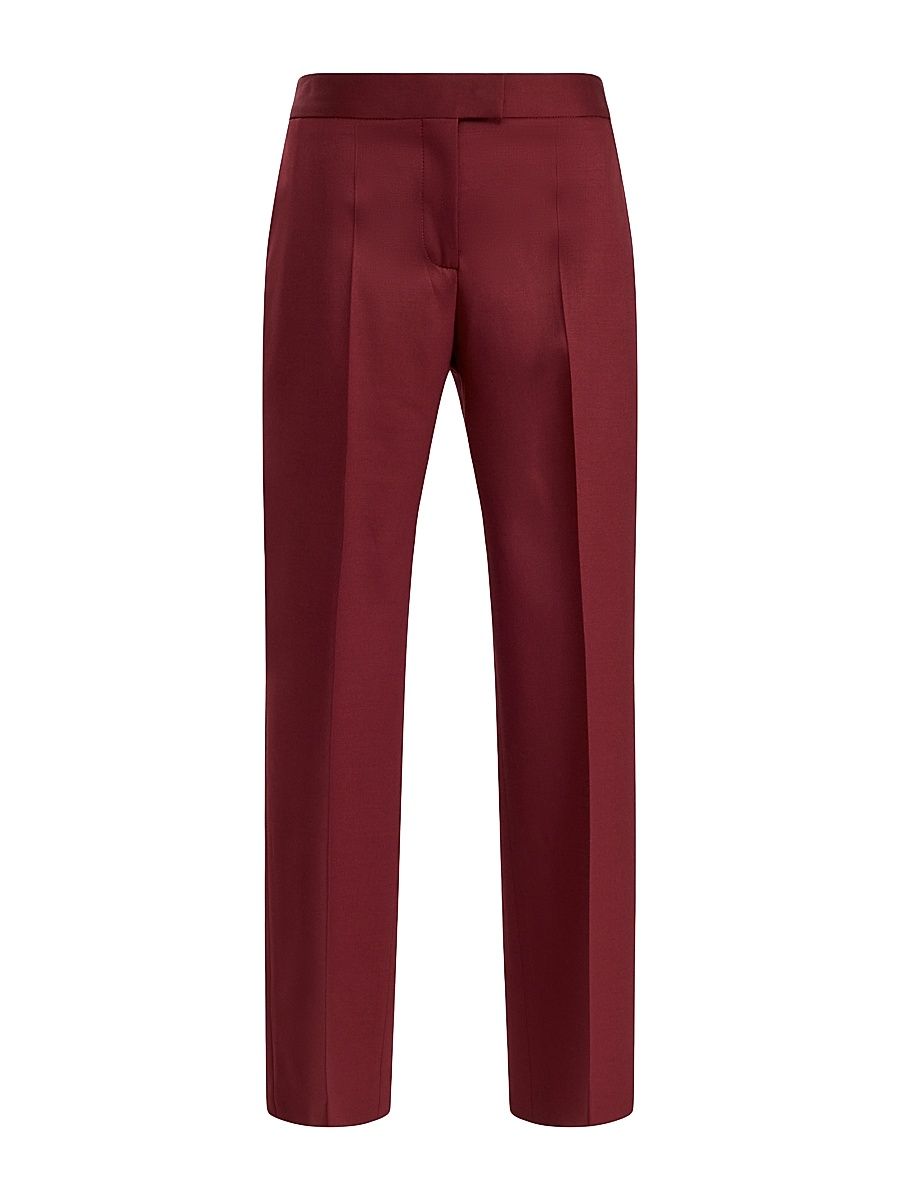 Women's Todd Stretch Wool Trousers - Maroon - Size 14