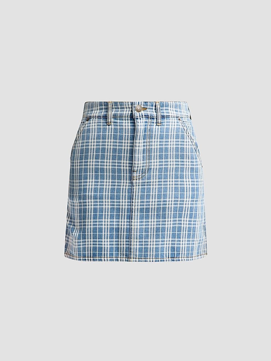 Women's Norcross Denim Mini Skirt - Light Indigo Blue - Size 6