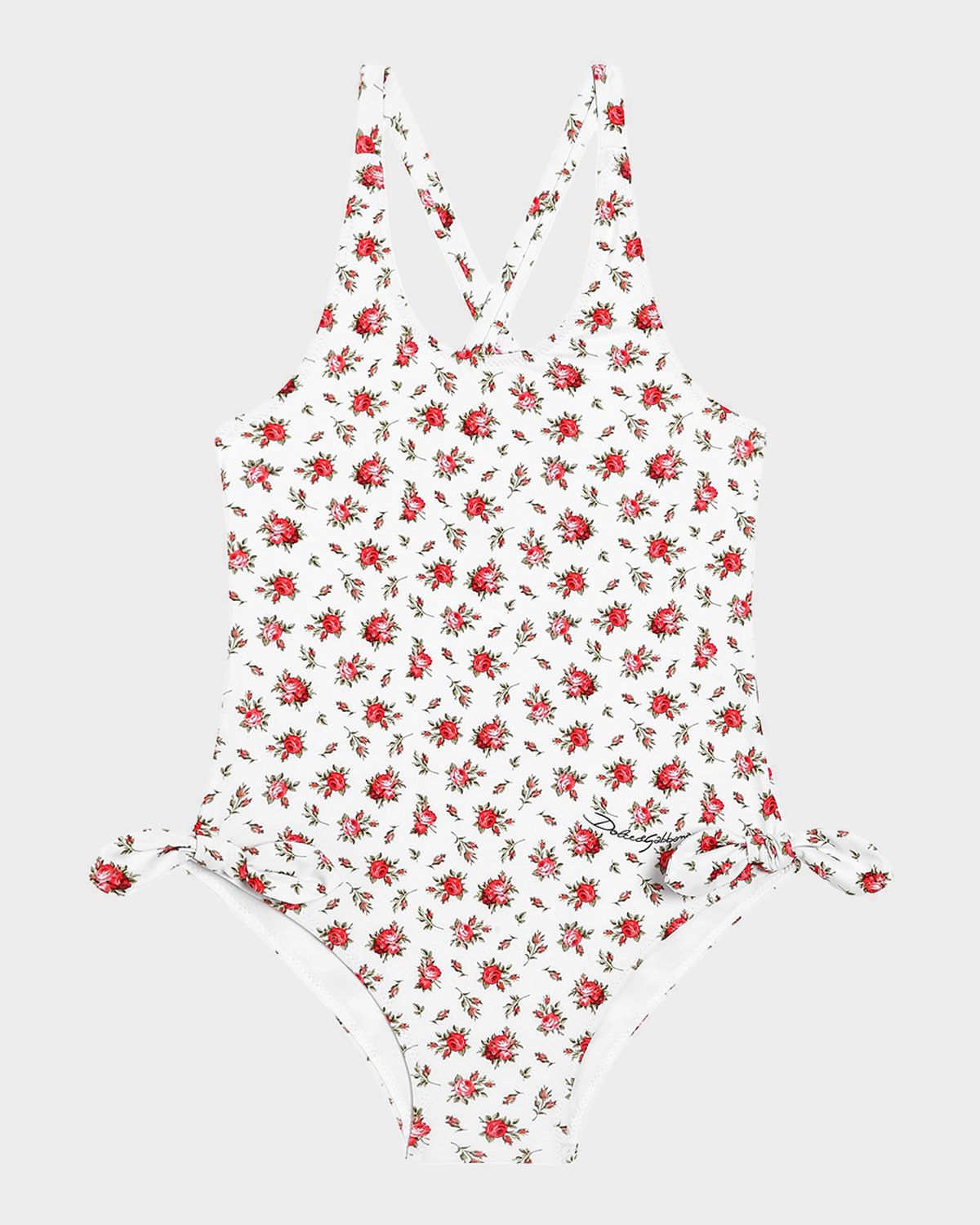 Girl & apos;s Floral-Print One-Piece Swimsuit, Size 2-6