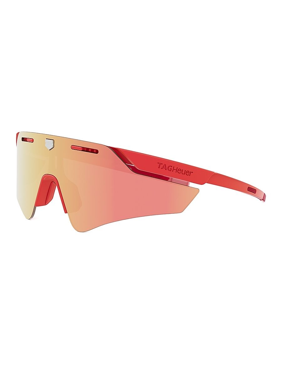 Men's Shield Pro 150MM Mask Sunglasses - Red And Roviex Mirror