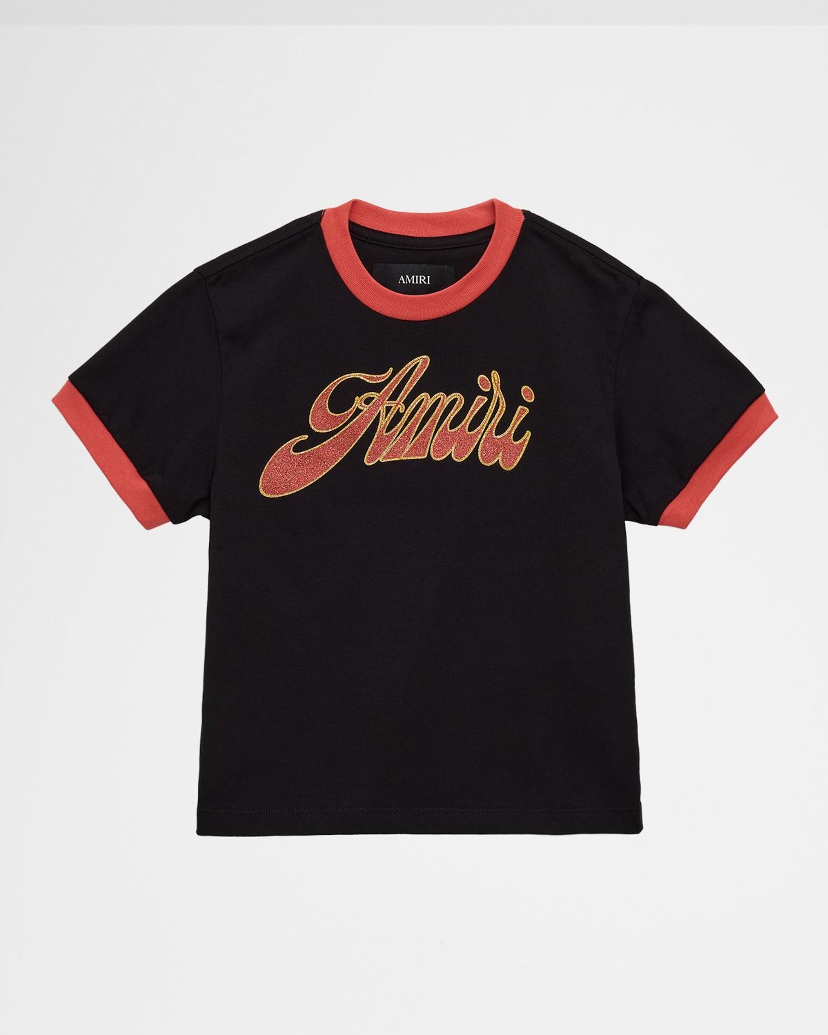 Kid & apos;s Groovy Logo-Print Ringer T-Shirt, Size 4-12