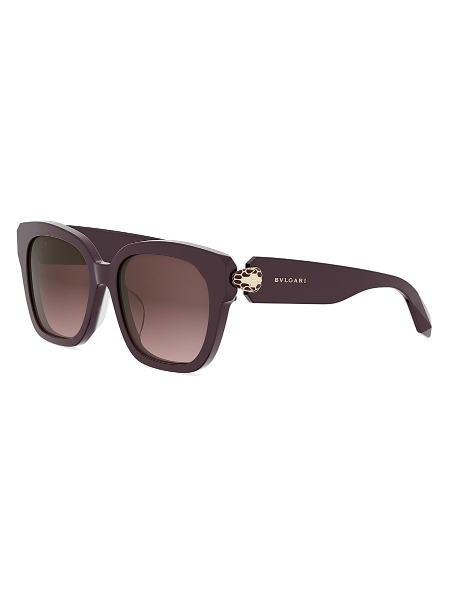 Women's Serpenti Forever 55MM Square Sunglasses - Violet Gradient Bordeaux