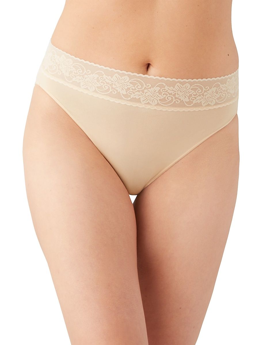 Women's Comfort Touch High-Cut Briefs - Sand - Size 18