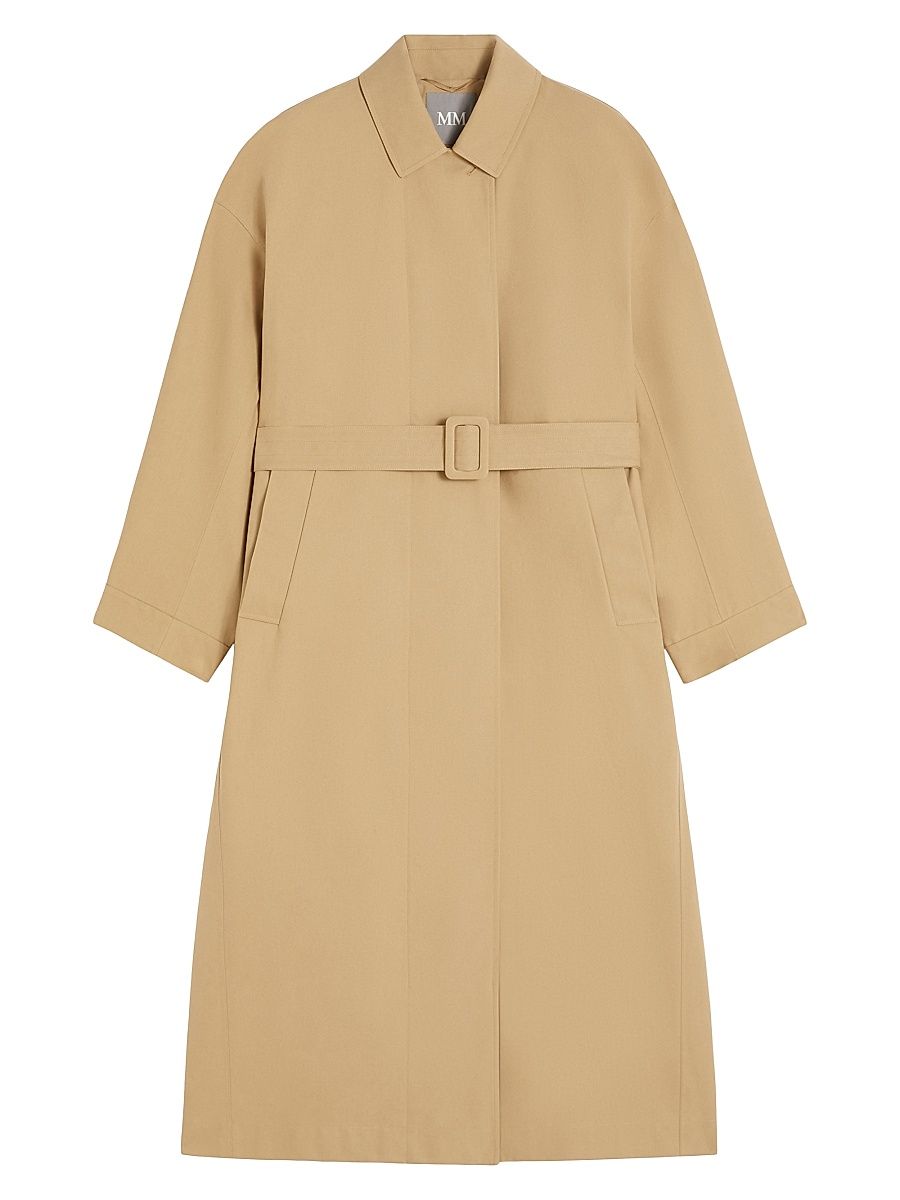 Women's Water Repellent Gabardine Trench Coat - Sand - Size 16