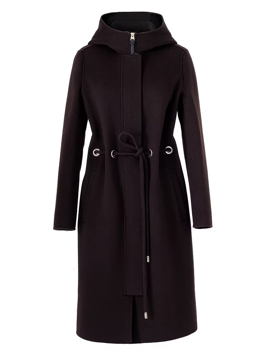 Mackage Women's Blithe Wool Coat - Coffee - Size XL