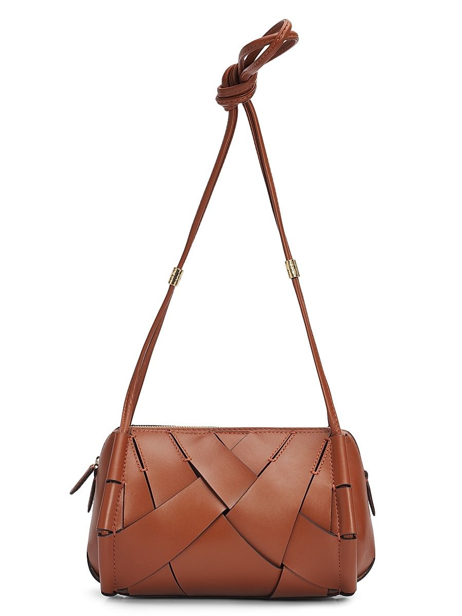 Women's Charlotte Woven Leather Camera Bag - Sierra