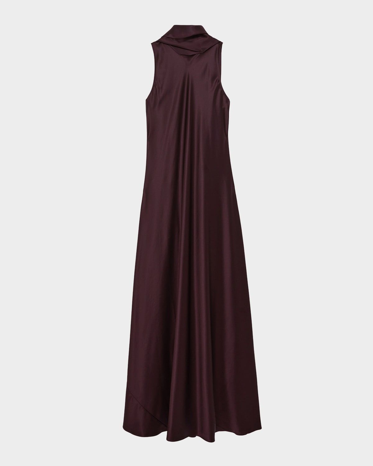 Fae Satin Cape Maxi Dress