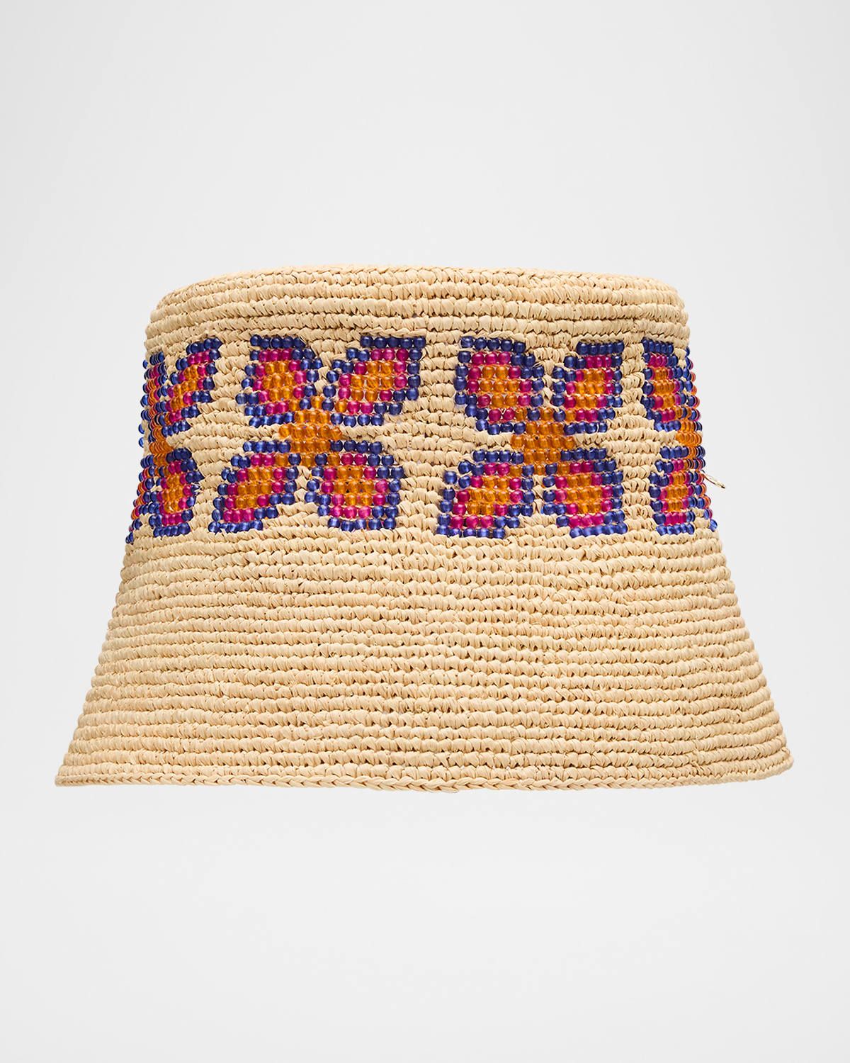 Lila Flower Crochet Bucket Hat