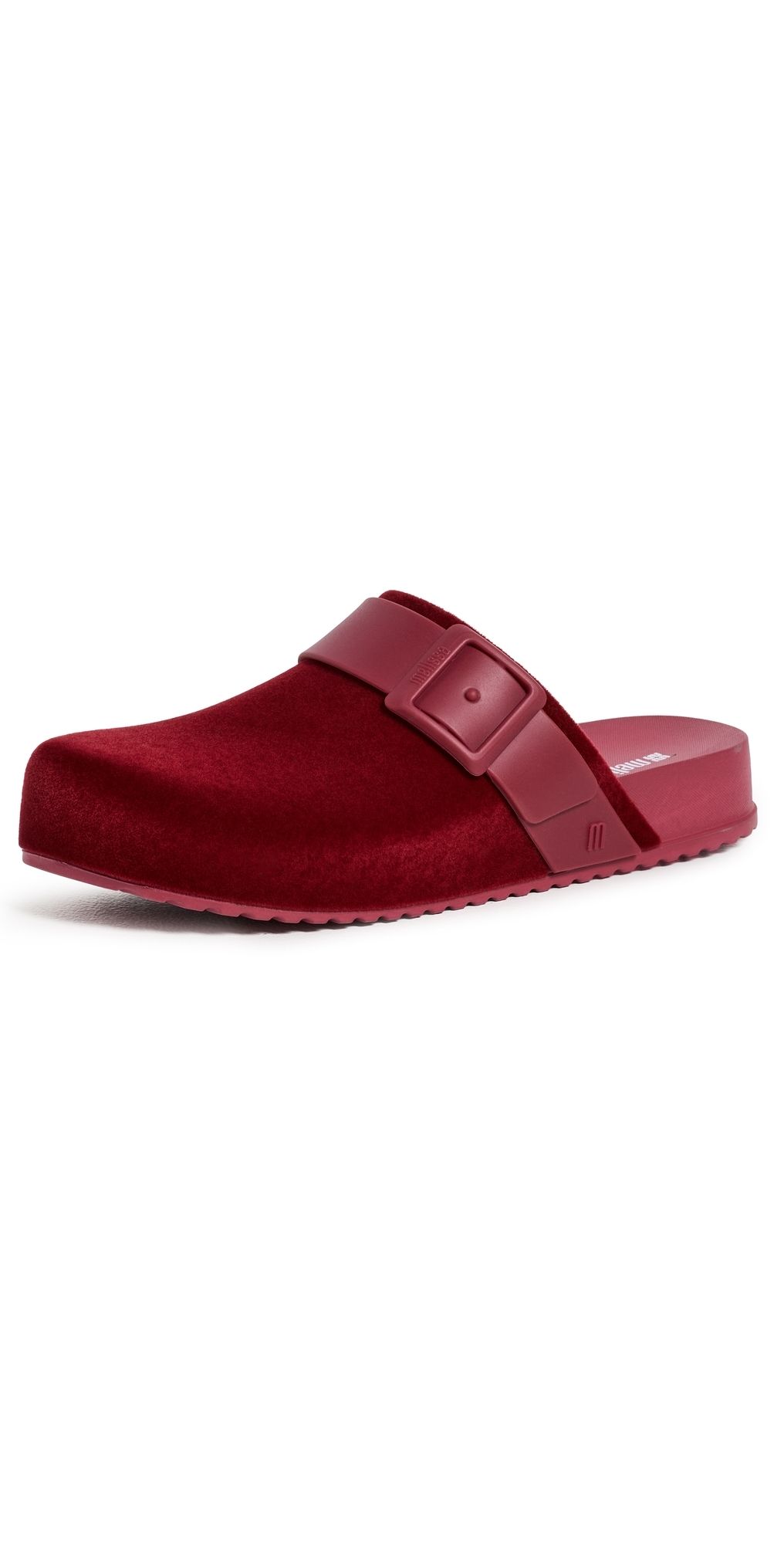 Melissa Cozy Velvet Clogs Red 8
