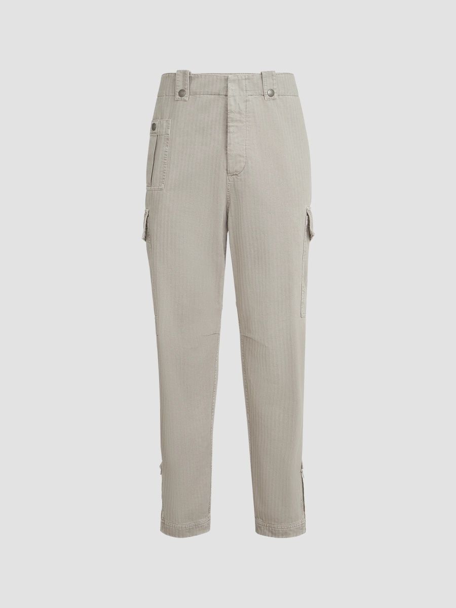 Brunello Cucinelli Men's Garment-Dyed Multi-Pocket Cargo Trousers - Grey - Size 42