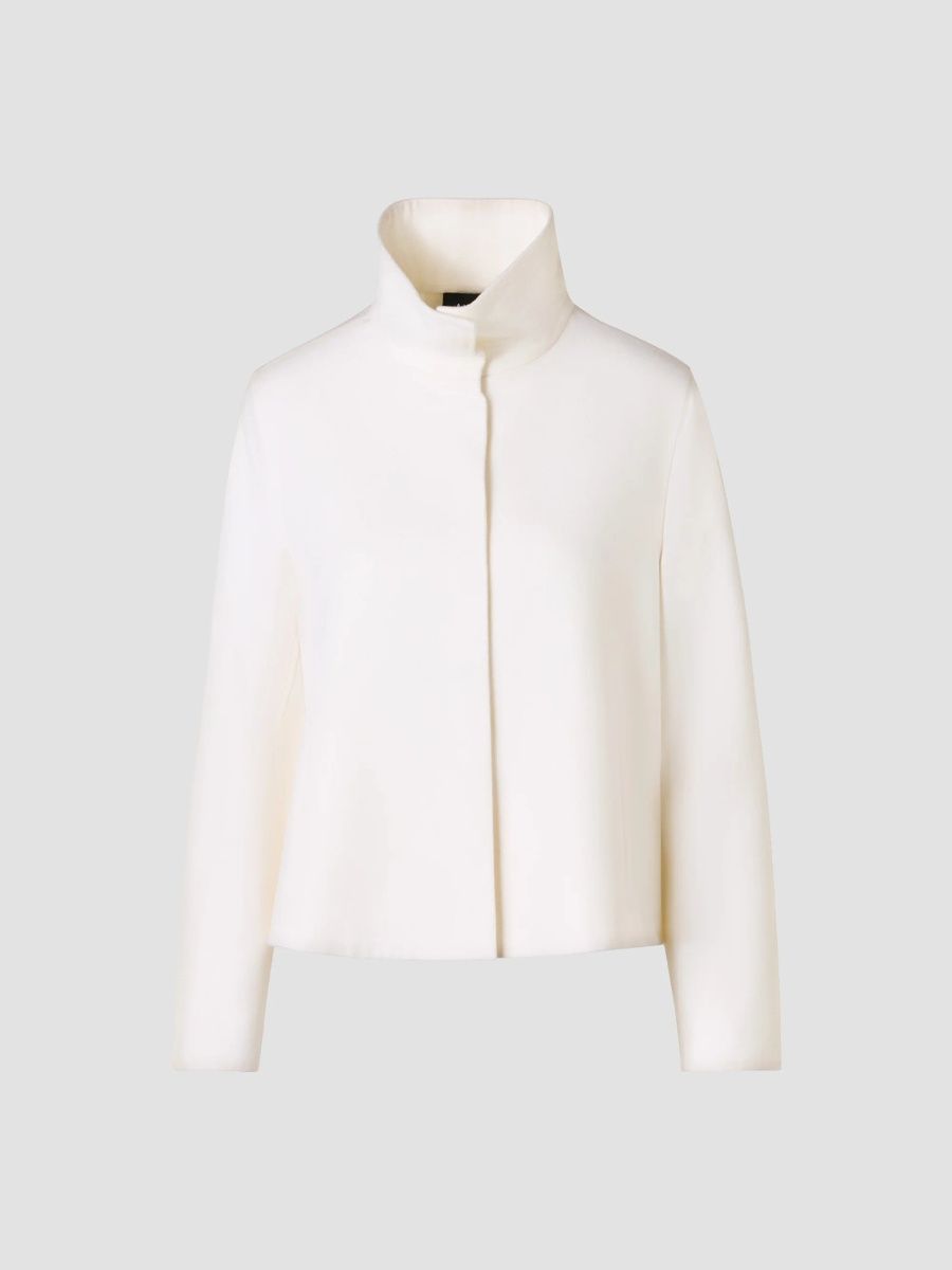 Akris Women's Castro Cashmere Jacket - Ecru - Size 16