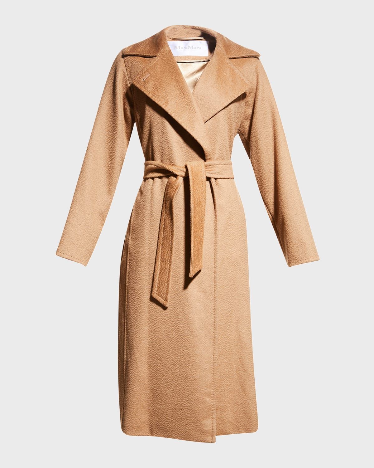 Manuela Belted Camel Hair Coat, Camel