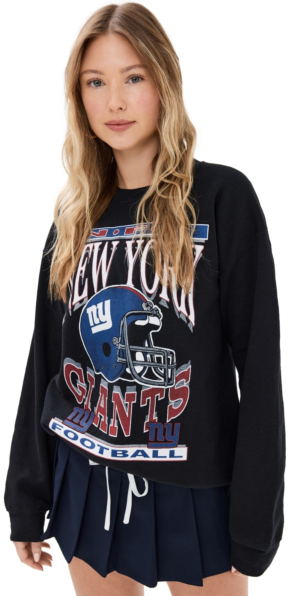 Junk Food Giants Helmet Fleamarket Crew Sweatshirt Black XS