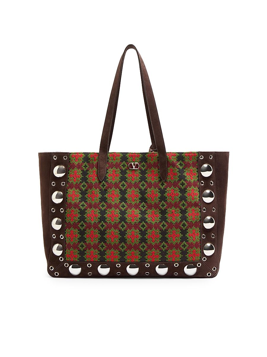 Men's Nellcôte Large Shopping Bag in Jacquard Fabric - Multicolored