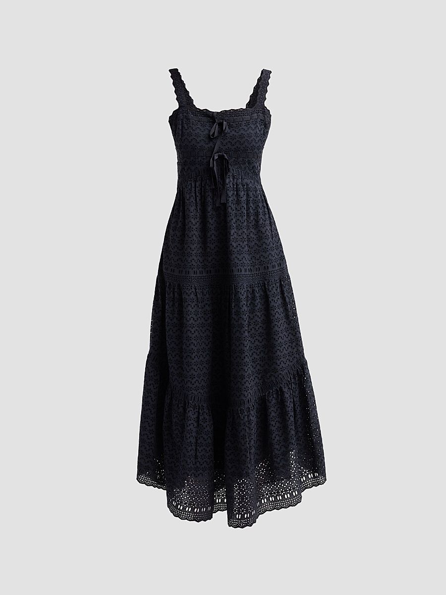 Women's Constance Cotton Midi Dress - Midnight - Size 16