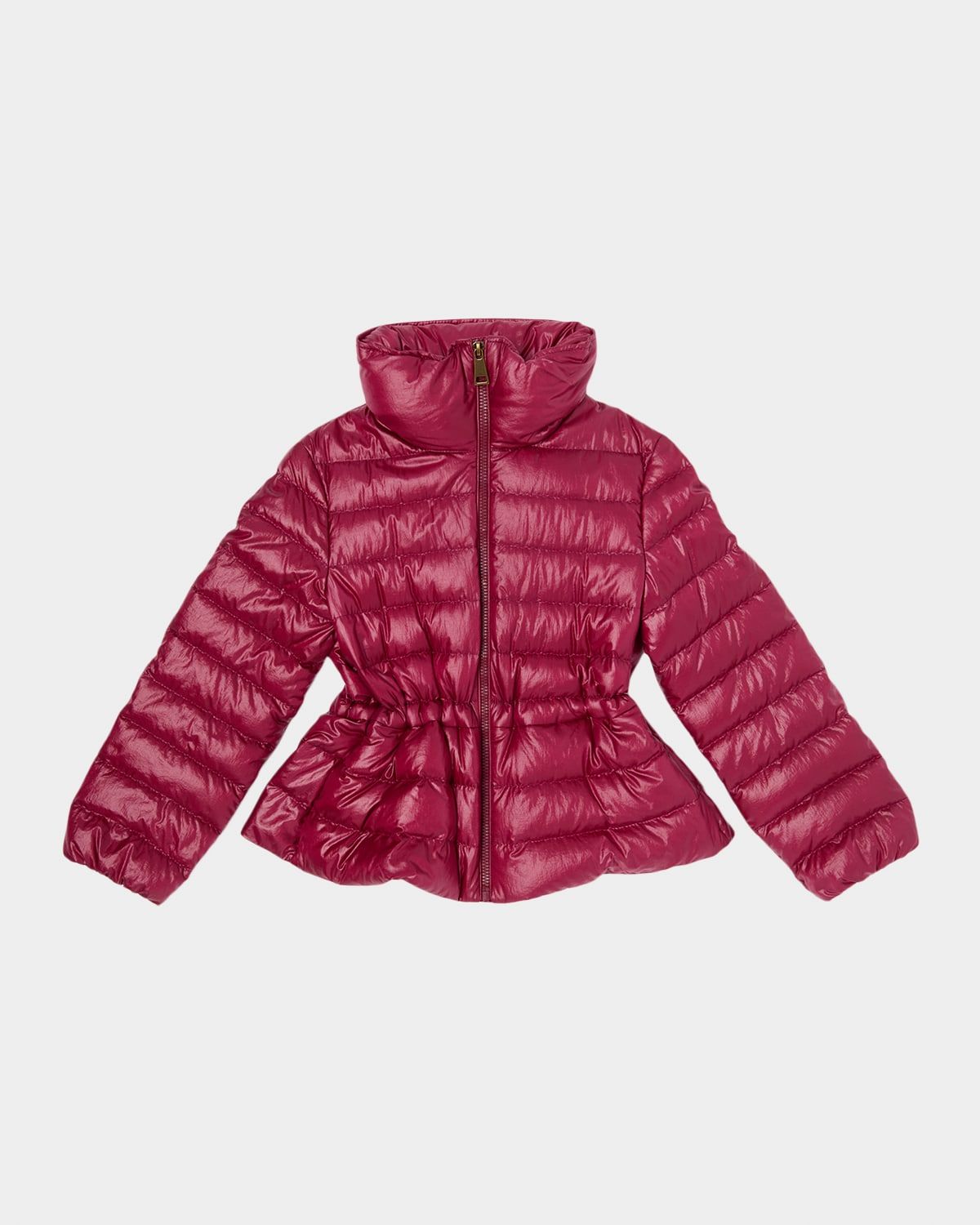 Girl & apos;s Fem Hooded Down Jacket, Size 8-10