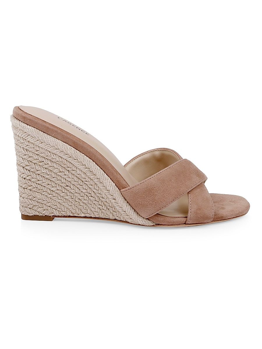Women's Rosaline 95MM Suede Espadrille Sandals - Cappuccino Suede - Size 5.5