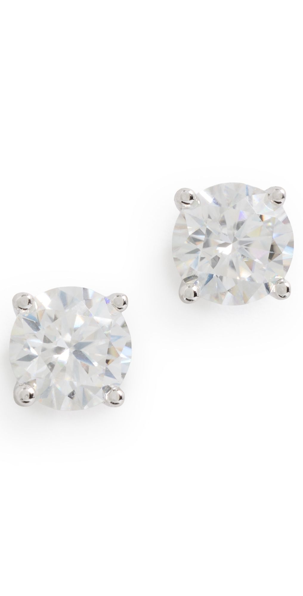 Heaven Mayhem Moissanite Stud Earrings Silver One Size