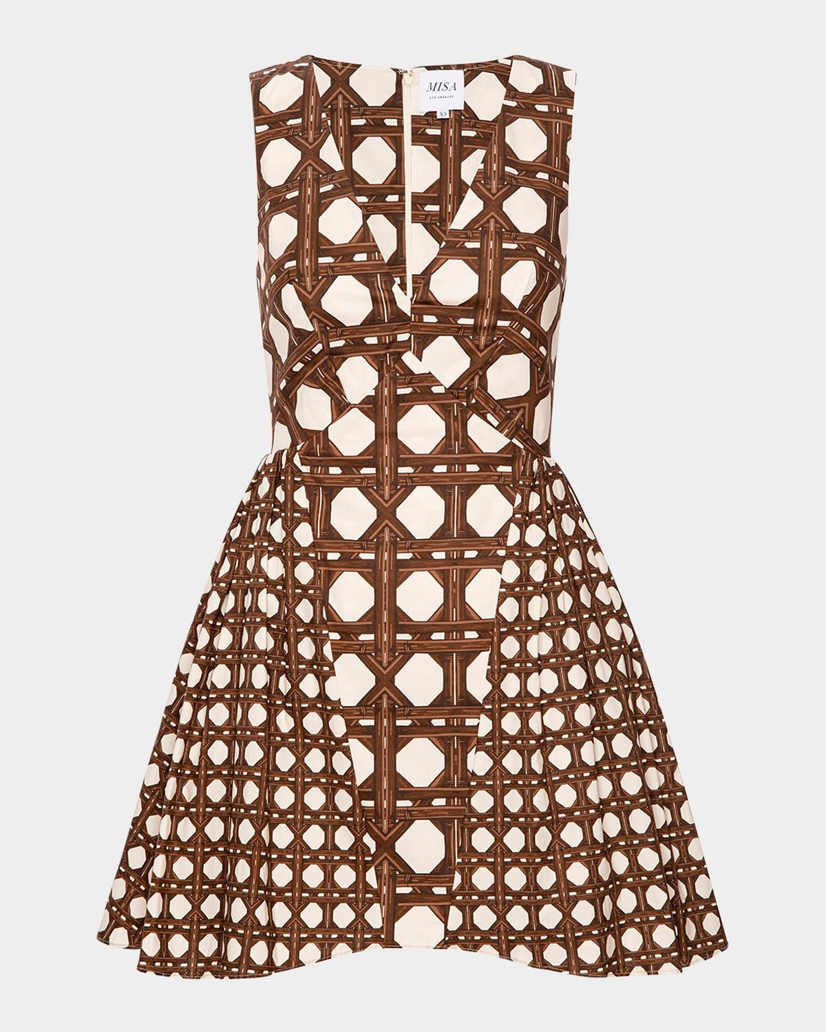 Rattan Tile Cerise Mini Dress