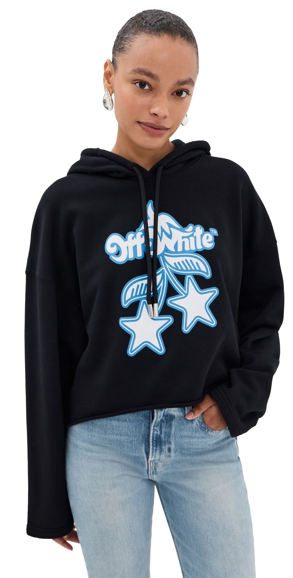 Off-White Cherry Hoodie Black Heather S