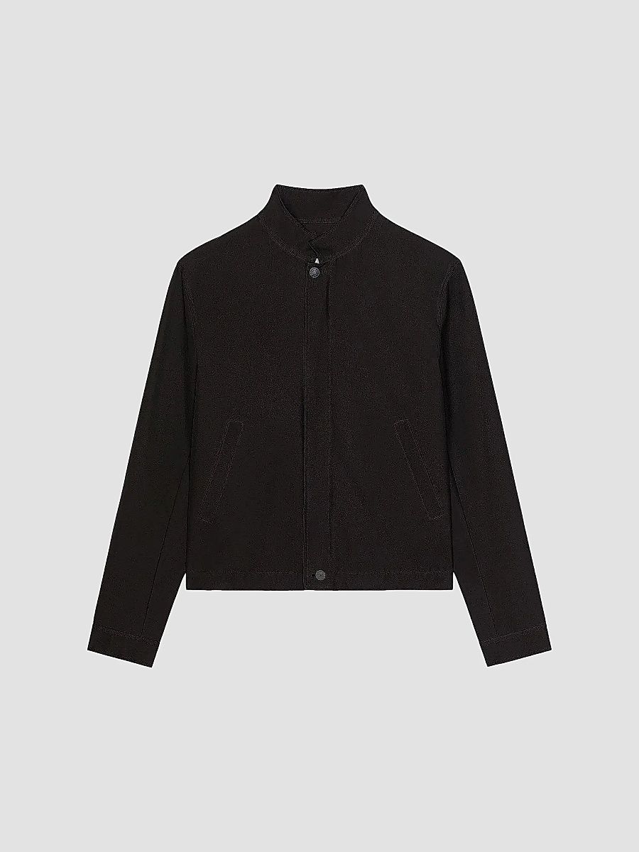 Givenchy Men's Blouson Jacket in Mix Cotton with Photographic Negative Print - Black White - Size 46