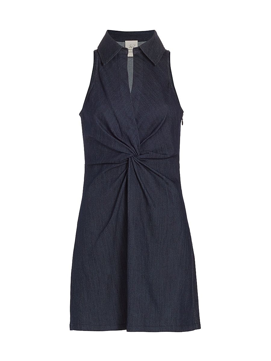 Women's Mckenna Cotton Sleeveless Minidress - Indigo - Size 16