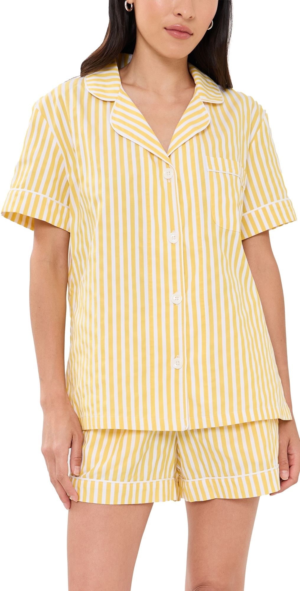 BedHead PJs Yellow Stripe Pajama Set Yellow 3D Stripe 3X