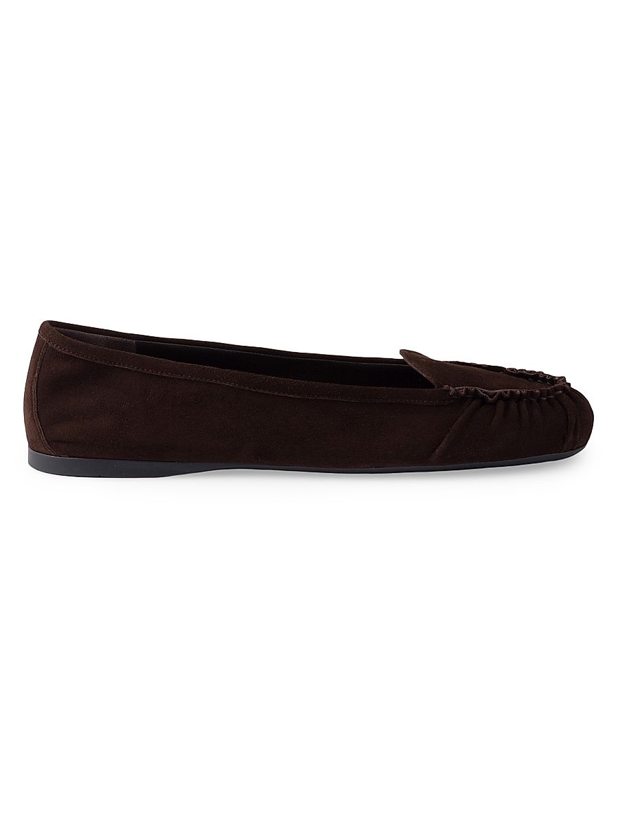 Women's Suede Ballerinas - Brown - Size 10.5