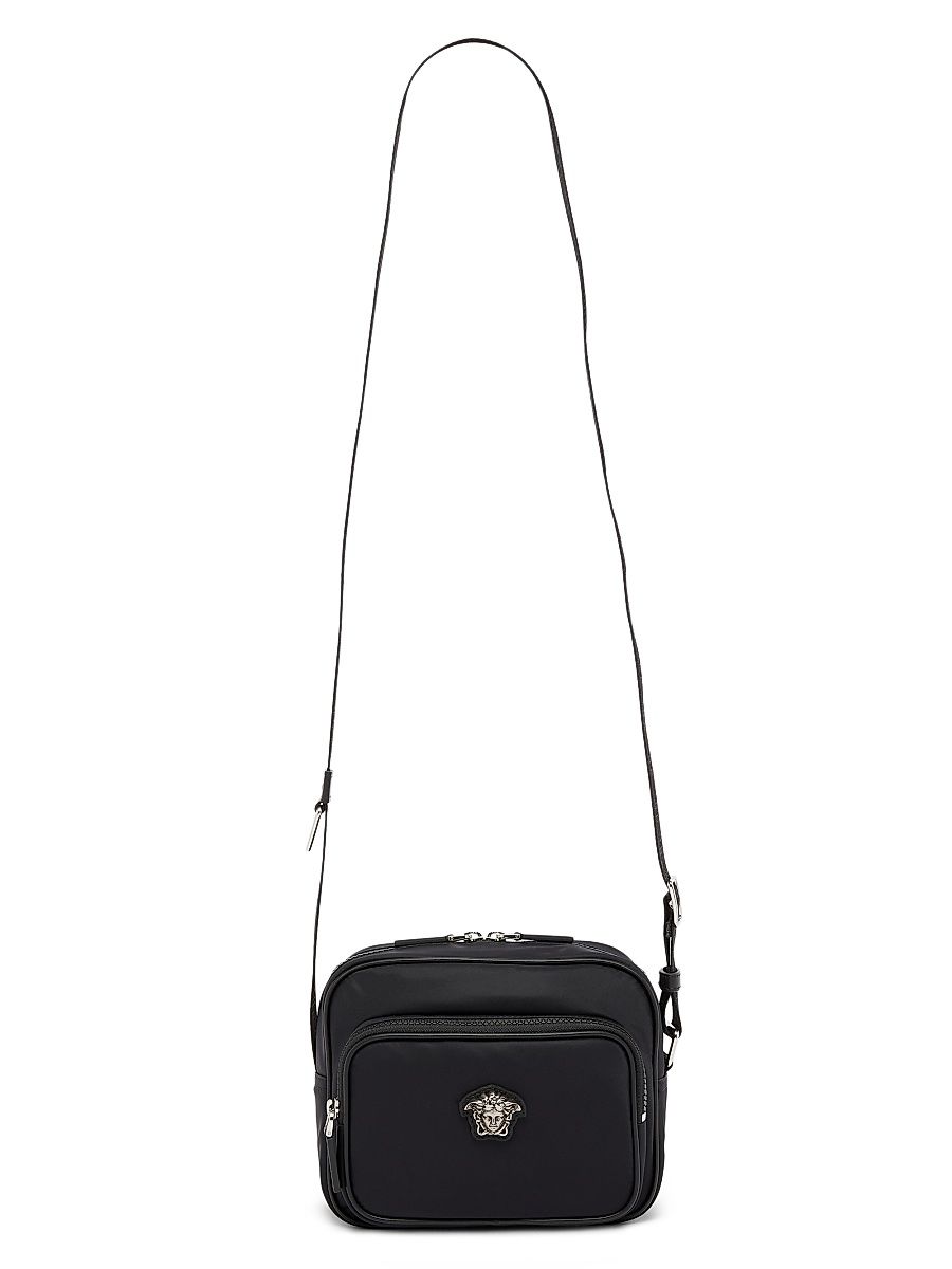 Men's Nylon Crossbody Bag - Black Palladium