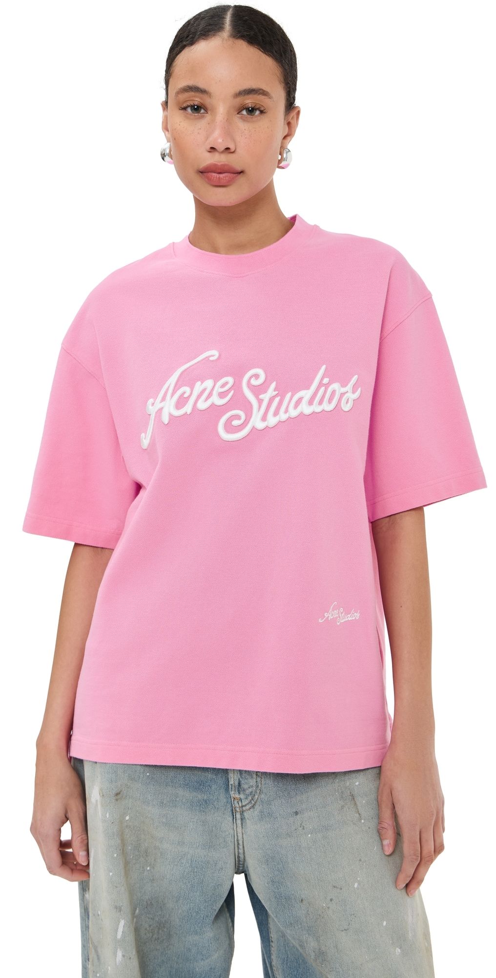 Acne Studios Exford Tourist Logo Tee Bubble Pink M