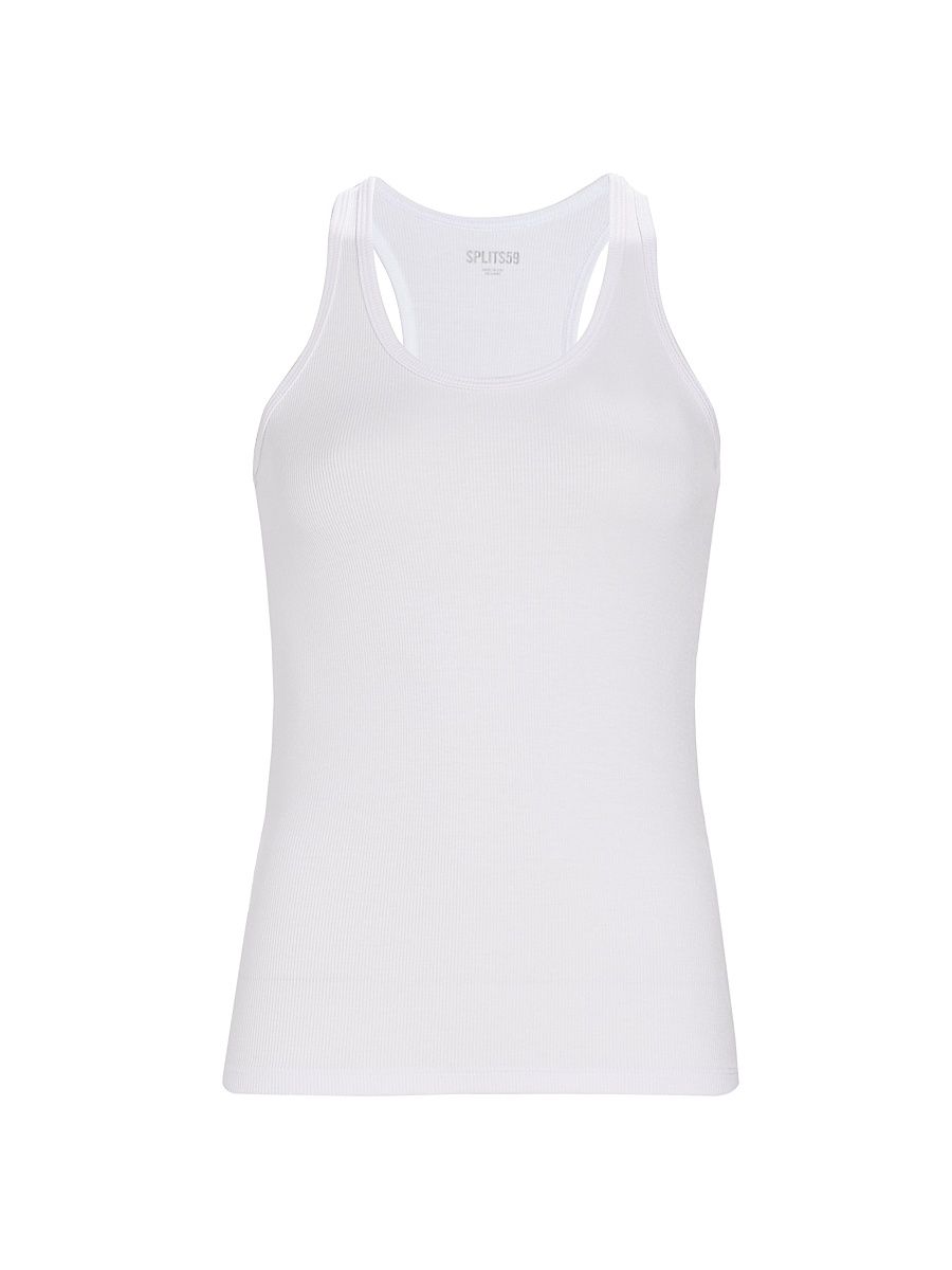 Women's Ashby Rib Racerback Tank - White - Size XL