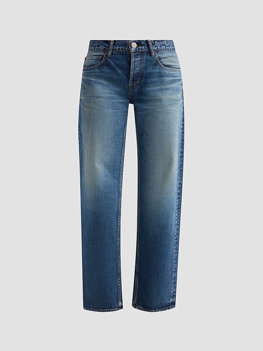 Moussy Vintage Women's Minneapolis Curved Boyfriend Jeans - Blue - Size 23