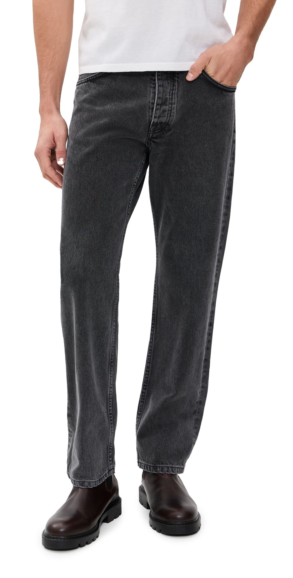 NN07 Sonny Relaxed Straight Leg Jeans Grey Denim 31