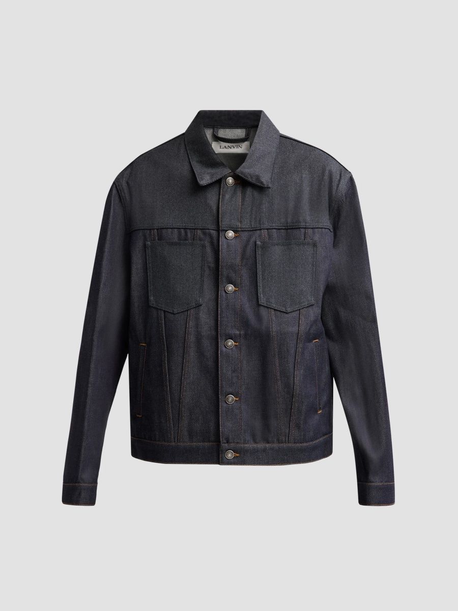 Lanvin Men's Classic Denim Jacket - Navy Blue - Size 44
