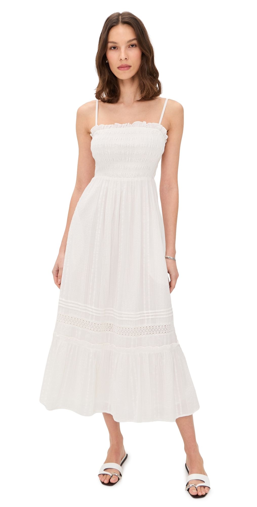 Cleobella Magnolia Midi Dress Ivory S