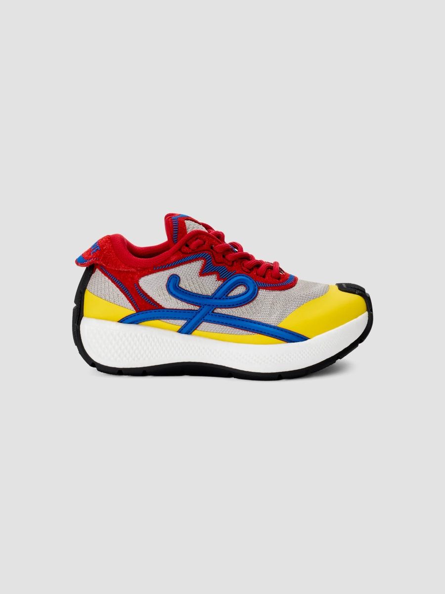 LOEWE Men's Pogo Low-Top Sneakers - Red Blue White - Size 13