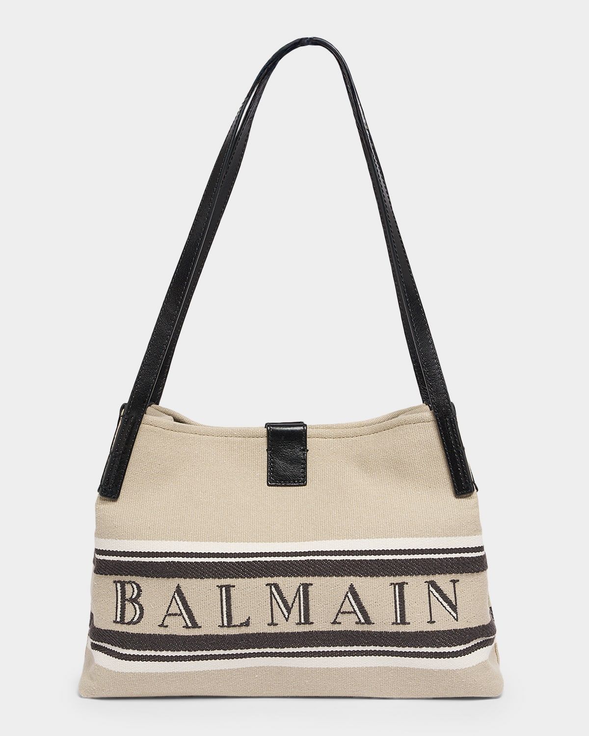 Release Logo Shopper Tote Bag in Canvas and Leather