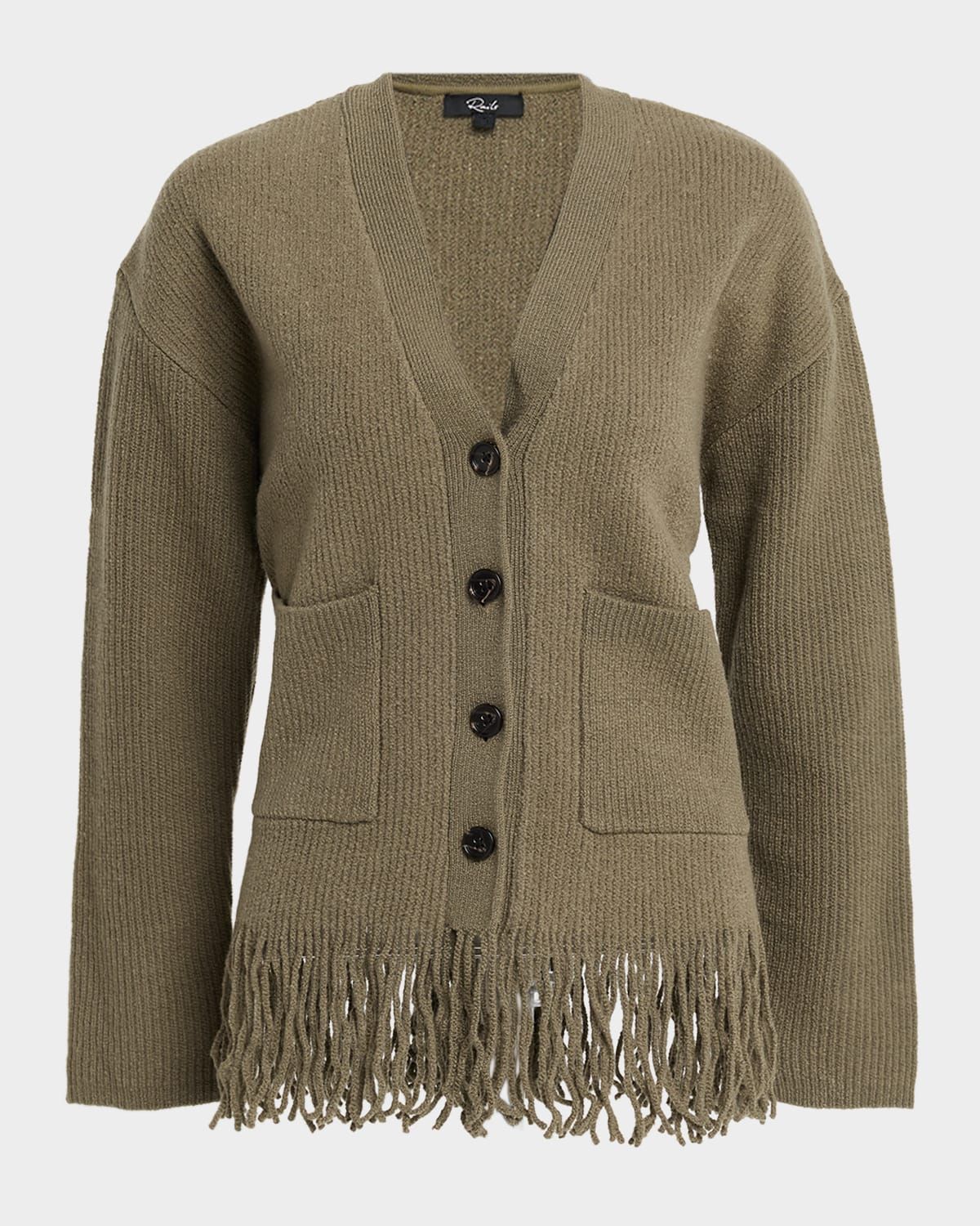 Kairi Fringe Wool-Blend Cardigan