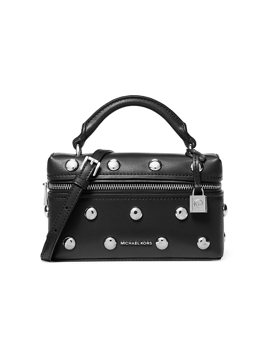 Women's Small Jana Studded Leather Crossbody Bag - Black