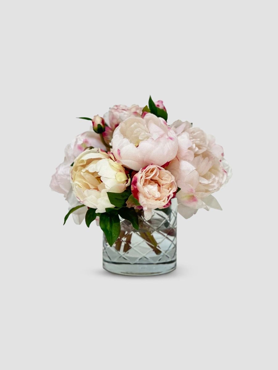 Winward Home Newnewss Artificial Peony Floral Arrangement - Light Pink