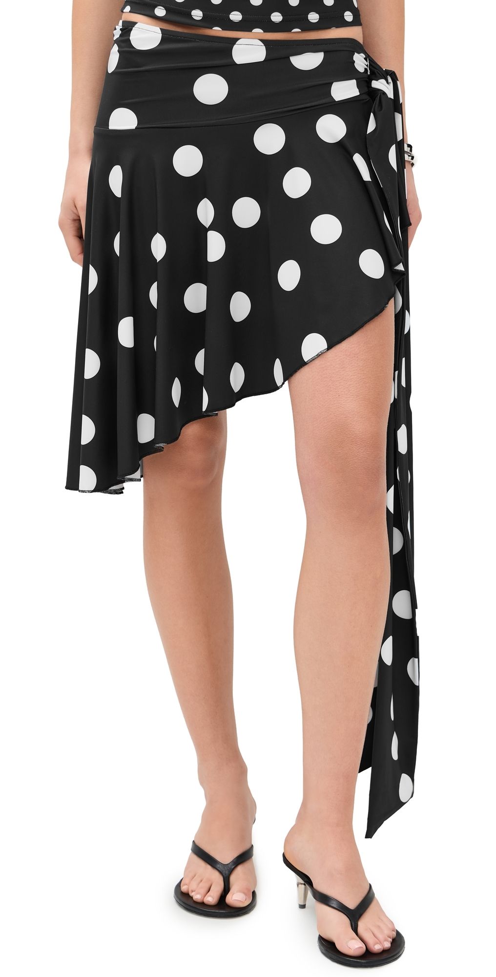 Lioness Safari Midi Skirt NOIR POLKA M