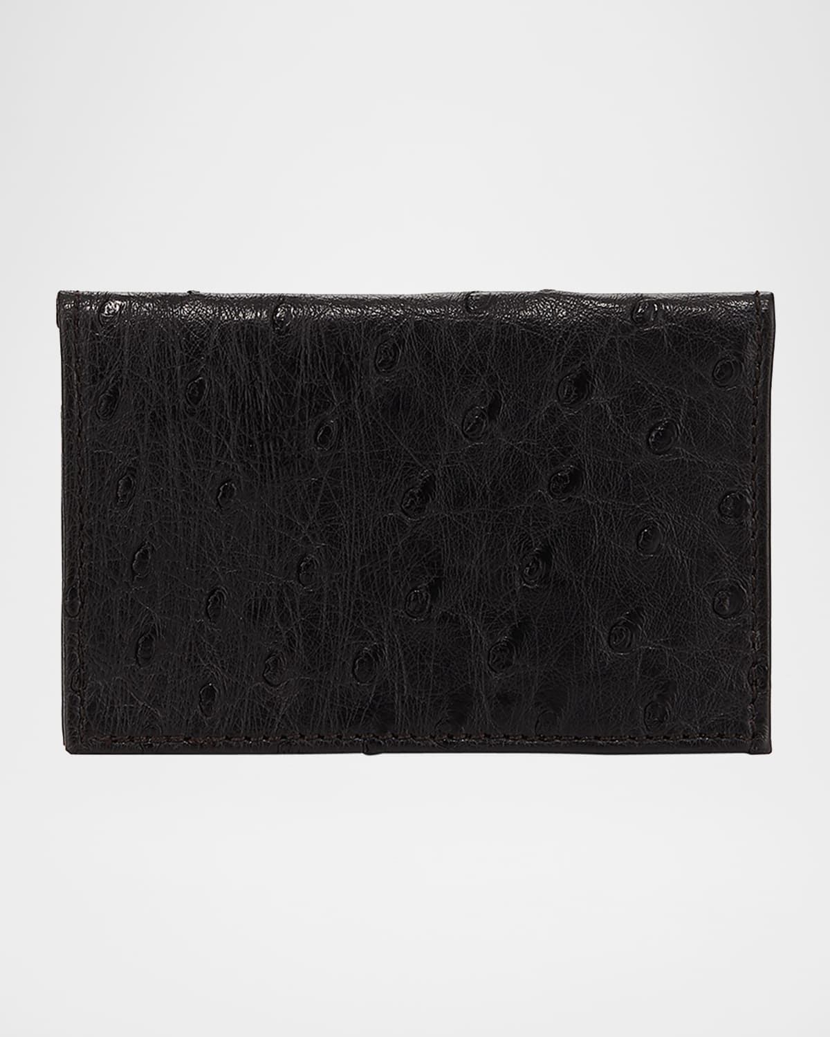 Ostrich Bi-Fold Card Case