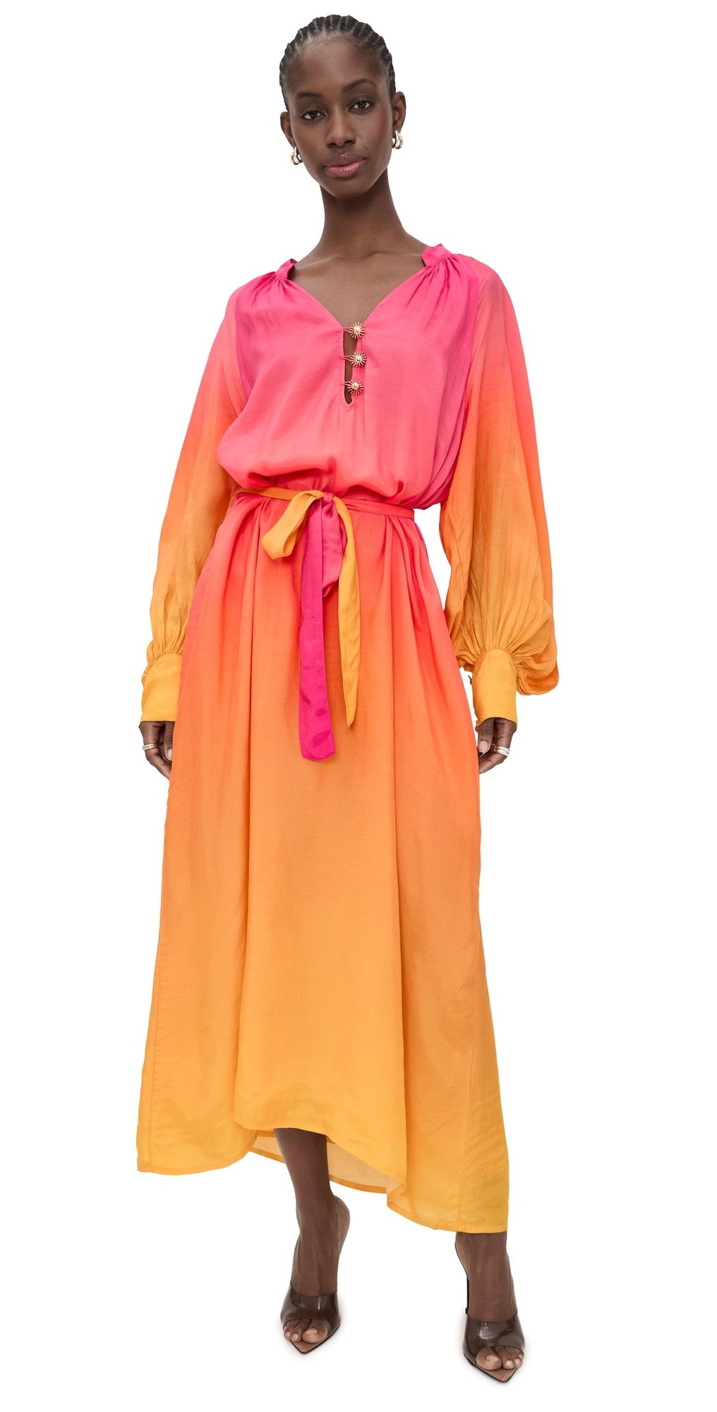 SUNDRESS Angie Long Dress Bemberg Tie And Dye One Size