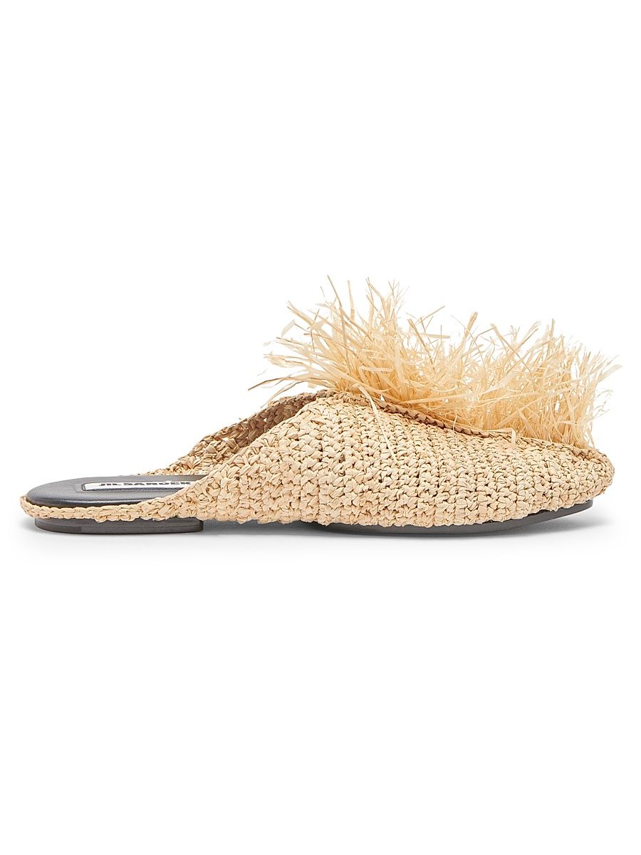Women's Raffia Palm Slippers - Natural - Size 7.5