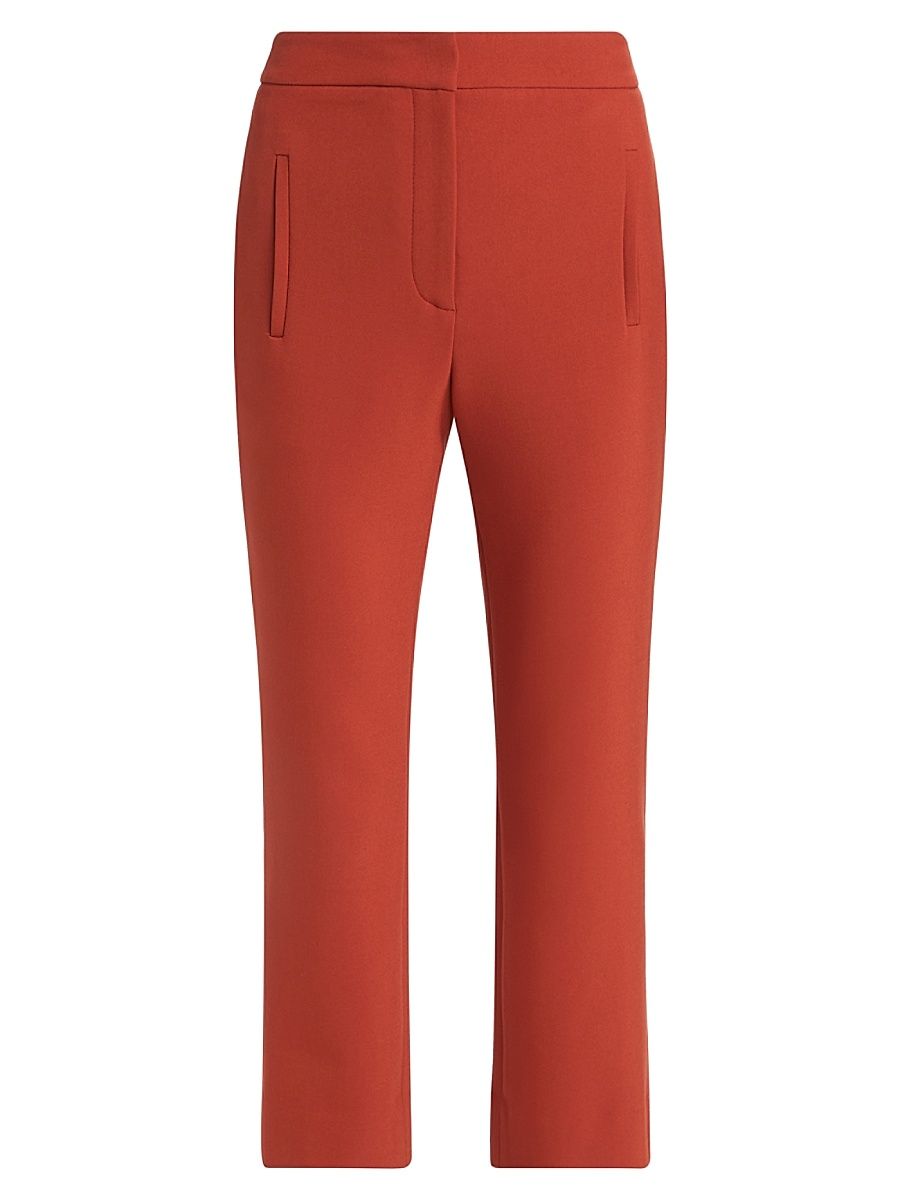 Women's Arte Crop Straight-Leg Pants - Brick Red - Size 8
