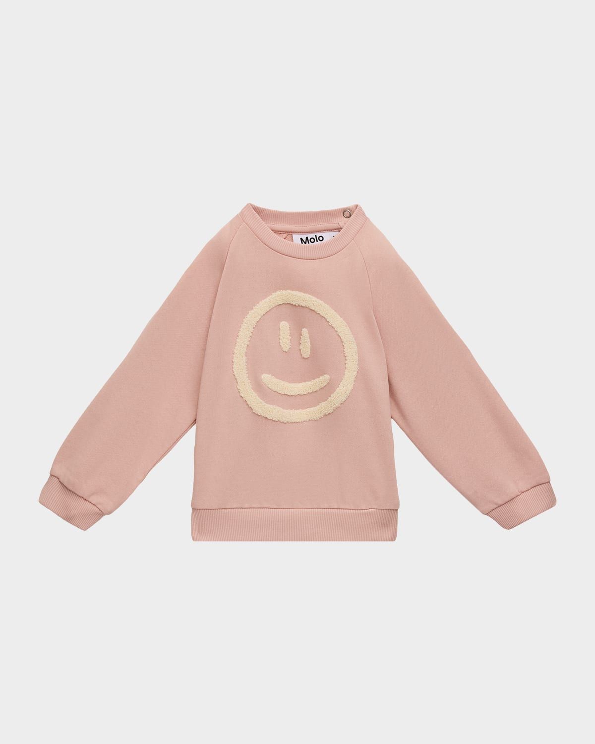 Girl & apos;s Disc Embroidered Organic Cotton Sweatshirt, Size 3M-2