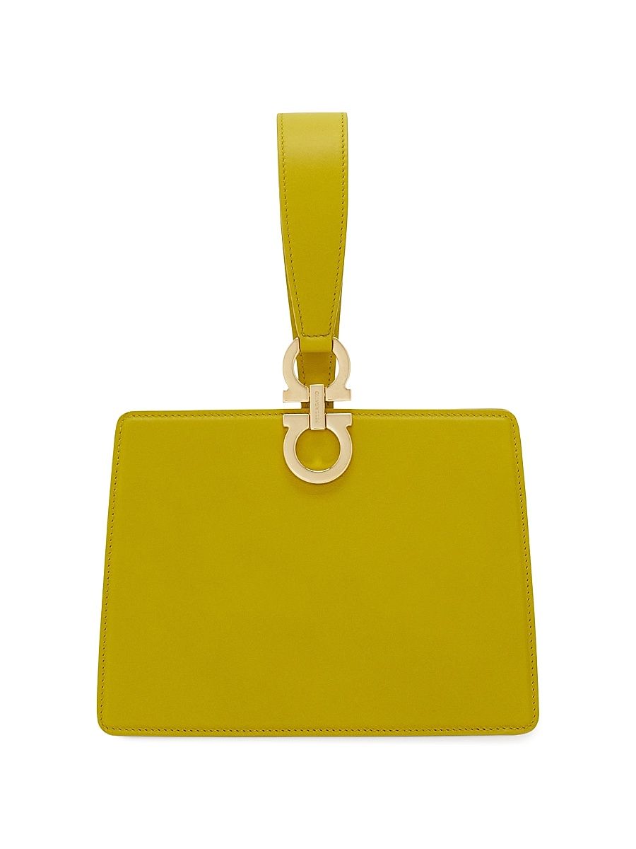Women's Double Gancio Wristband Clutch - Antique Yellow