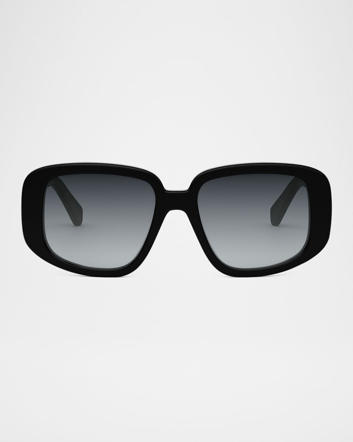 Bold 3 Dots Acetate Shield Sunglasses