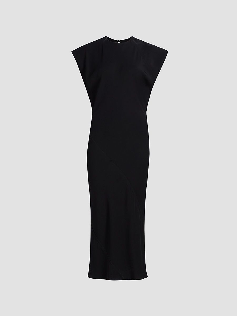 Co Women's Relaxed Body-Con Midi Dress - Black - Size XL